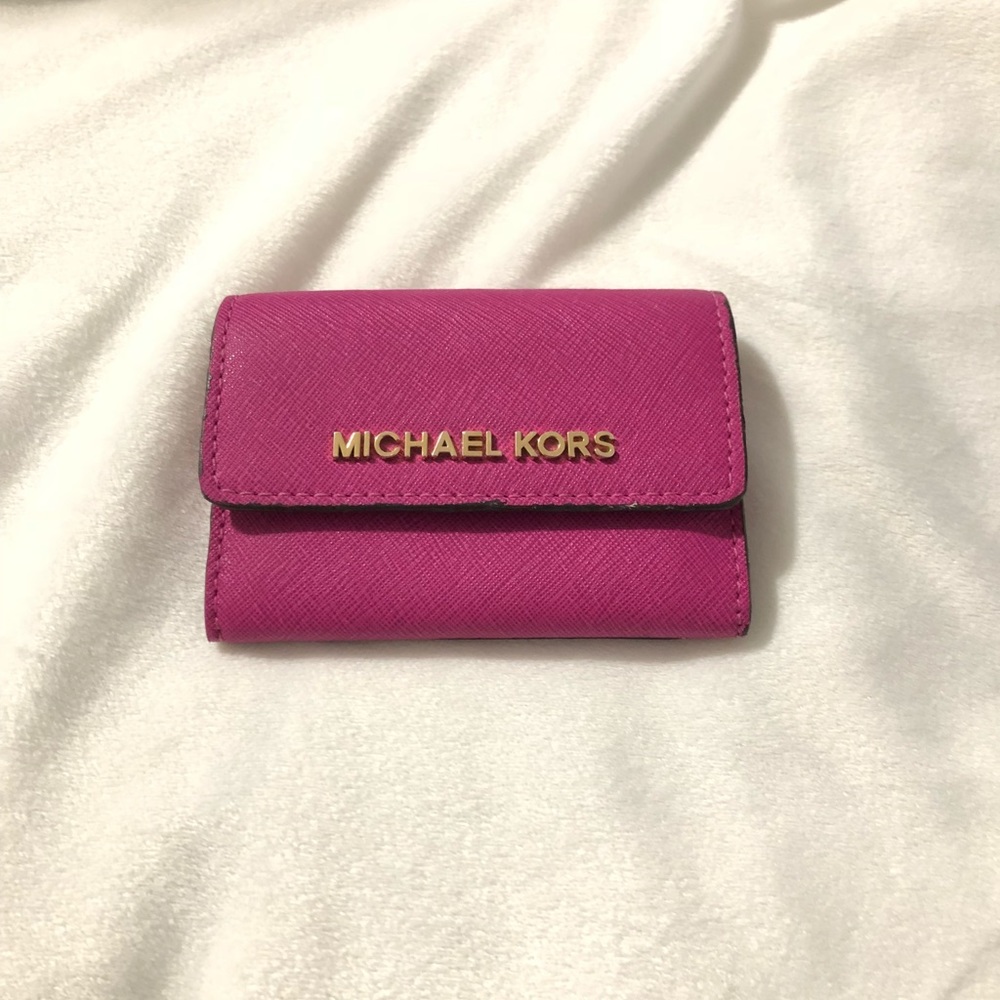 Michael Kors Hot Pink Card Wallet